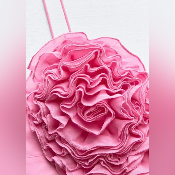 ZARA VOLUMINOUS HEART CROP TOP - Picture 16 of 16